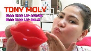 TONY MOLY KISS KISS LIP SCRUB & LIP BALM REVIEW/ Nery Joy/Dubai Vlog