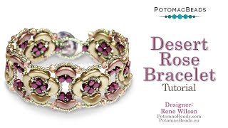 Desert Rose Bracelet- DIY Jewelry Making Tutorial by PotomacBeads