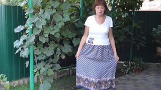 Юбка летняя.  Пошив длинной  летней юбки без выкройки.