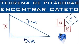Teorema de Pitágoras | Encontrar un cateto