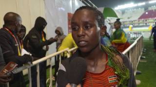 IAAF WU18 Mixed Zone - 3000m Women Final Silver Emmaculate CHEPKIRUI