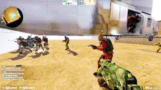 Counter Strike Global Offensive - Zombie Escape mod online gameplay on ATIX Panic map