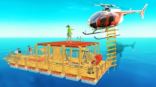 HELICOPTER CAME TO RESCUE US! (Raft)