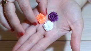 Как сделать розочку из атласной ленты — мастер-класс