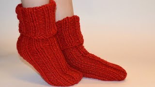 Супер легкие и быстрые детские носочки без пятки для начинающих