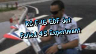 RC F-15 4S Battery Experiment Crash