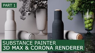 Modeling & Unwrap Menu Bottle Grinder 3Ds Max for Substance Painter | Tutorials for beginners