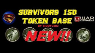 War Commander - Survivors (150) Token Base,  New Video.