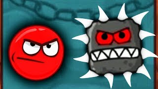 Red Ball КРАСНЫЙ ШАР против ЗУБАСТЫХ КВАДРАТОВ Мультяшная игра КРАСНЫЙ ШАРИК в ПОДЗЕМЕЛЬЕ