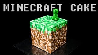 Minecraft Cake with Creeper by  Cookies Cupcakes and Cardio