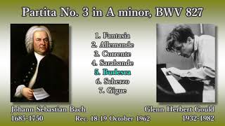Bach: Partita No. 3, Gould (1962) バッハ パルティータ第3番 グールド