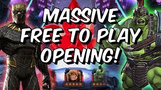 Massive Free To Play Crystal Opening! - Featured 5 Star Crystal & More - Marvel Contest Of Champions