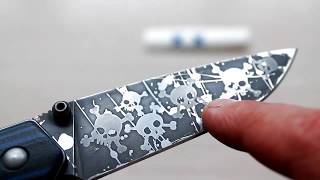 Кастомный складной нож Y-start Jin01 / Травление ножа как сделать своими руками в домашних условиях
