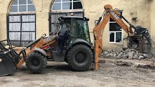 CASE 580 ST - испытание гидромолота