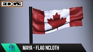 Maya ncloth Tutorial - Wind Blown Flag Simulation HD