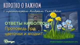 Проповедь про цветочки и ягодки или посерьезнее? Как предпочитаете? о. Андрей Ткачев