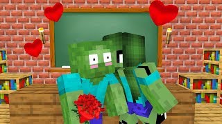 Monster School : VALENTINE'S DAY CHALLENGE - Minecraft Animation