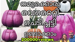 നമുക്കൊരു വെറൈറ്റി ചെടിച്ചട്ടി ഉണ്ടാക്കാം | Variety Cement Pot Making |