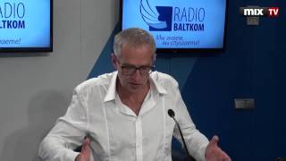 Тележурналист Янис Домбурс в программе "Утро на Балткоме". MIX TV