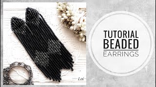 #МК - Серьги из бисера с рисунком ромб | #Tutorial - Bead earrings pattern rhombus