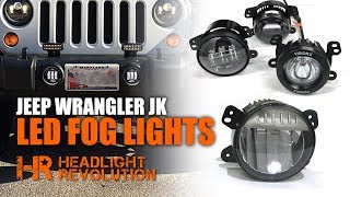 The Brightest Jeep Wrangler Fogs - Myotek OEM vs JW Speaker  Vision X Morimoto LED Fog Lights