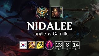 Nidalee Jungle vs Camille - KR Challenger Patch 8.23