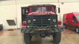 New fire rescue vehicle may be put to the test by Tropical Storm Imelda