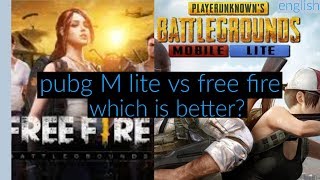 pubg mobile lite vs free fire battleground||comparison between battleground lite and free fire