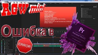 AGW mini - Ошибка медиаданных в Adobe Premiere Pro 2017