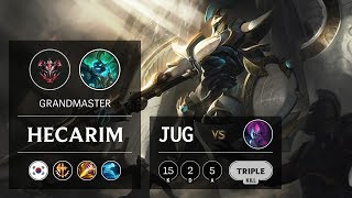 Hecarim Jungle vs Evelynn - KR Grandmaster Patch 9.7