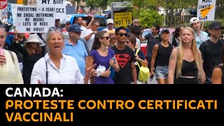 #Canada: proteste contro certificati vaccinali