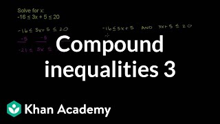 Compound inequalities 3 | Linear inequalities | Algebra I | Khan Academy