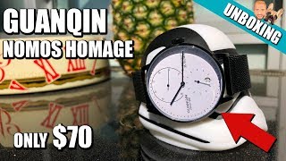 Guanqin Automatic Watch from GearBest | Nomos Lambda for $70 - Unboxing