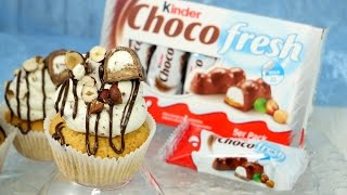 Kinder Choco Fresh Cupcakes mit Füllung