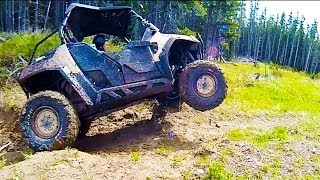 SxS RZR 800 and Honda 500 ATV 4x4 Mudding