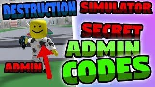 SECRET CODE ADMIN LAUNCHER - Roblox Destruction Simulator Update