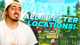 WHERE TO FIND ALL 8 LETTERS in Fortnite Battle Royale! (Season 4 Battle Pass Challenge)