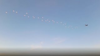 Массовое десантирование личного состава и техники ВДВ в Костромской области