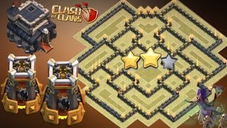 Th9 War Base 2018 With Bomb Tower New Update Anti 3 Star/Anti 2 Star Anti Everything Anti Valkyrie