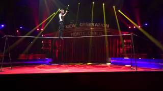 Lucas Bergandi Fildefériste France au Festival International du Cirque de Monte Carlo 2015