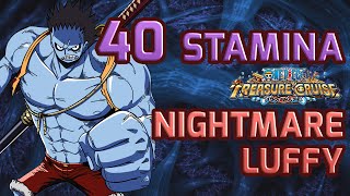 Walkthrough for Nightmare Luffy 40 Stamina Raid [One Piece Treasure Cruise]