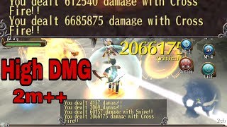 High Damage Cross fire 2m+ dmg , Archer Build Toram online 2018