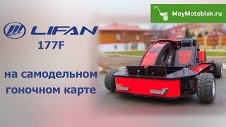 Двигатель Lifan 177F на самодельном карте