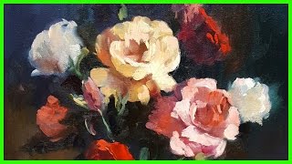 Живопись маслом Мастер-Класс Как нарисовать цветы Розы +79857776200