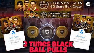 2 Black balls 1 Legend!*Legends Vol.16+17 Box Draw* Pack opening|PES 2018 mobile