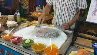 Ice Cream Rolls Vietnam Street Food