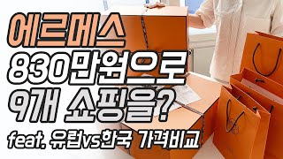에르메스 명품 하울, 언박싱, 쇼핑, 유럽 한국 가격비교! 에르메스 830만원으로 9개 쇼핑을? 함께 열어봐요! ? | 도길댁