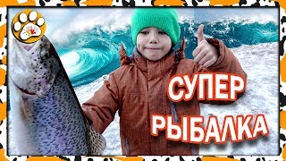 Дети на рыбалке КАК поймать большую РЫБУ (форель)
