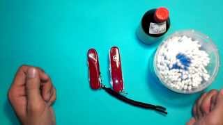 Почему ножи Victorinox и Wenger нельзя протирать спиртом