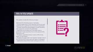 FIFA 18 UPDATE 1.07 PATCH- Dec 2017